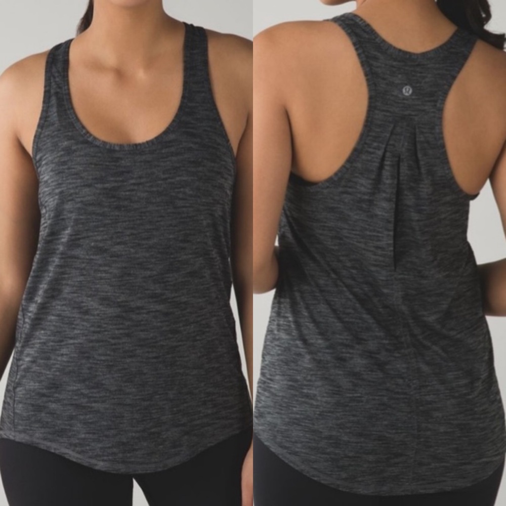 Lululemon Salute the Sun Singlet II Heathered Black Charcoal